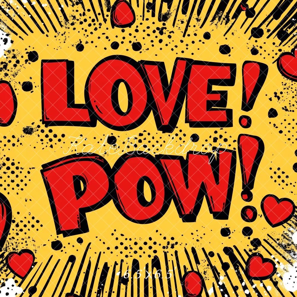 Kate Valentine Comic Pop Art Love Backdrop Designed by Patty Robert - Image 3