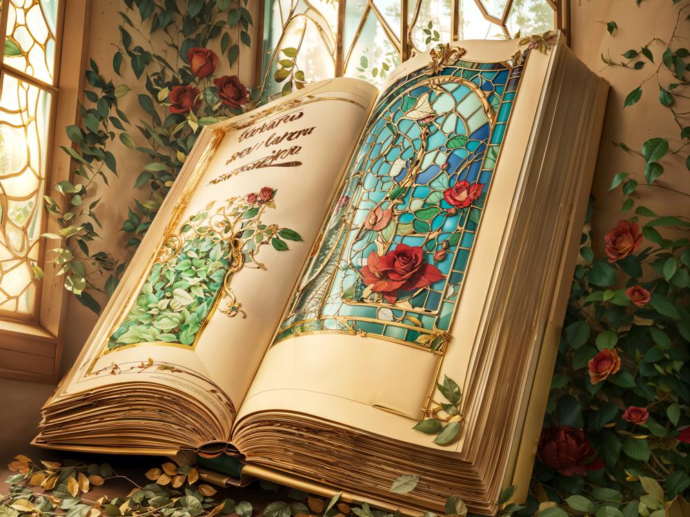 Kate Valentine Fantasy Book Roses Fleece Backdrop Designed by Chain Photography - Image 2