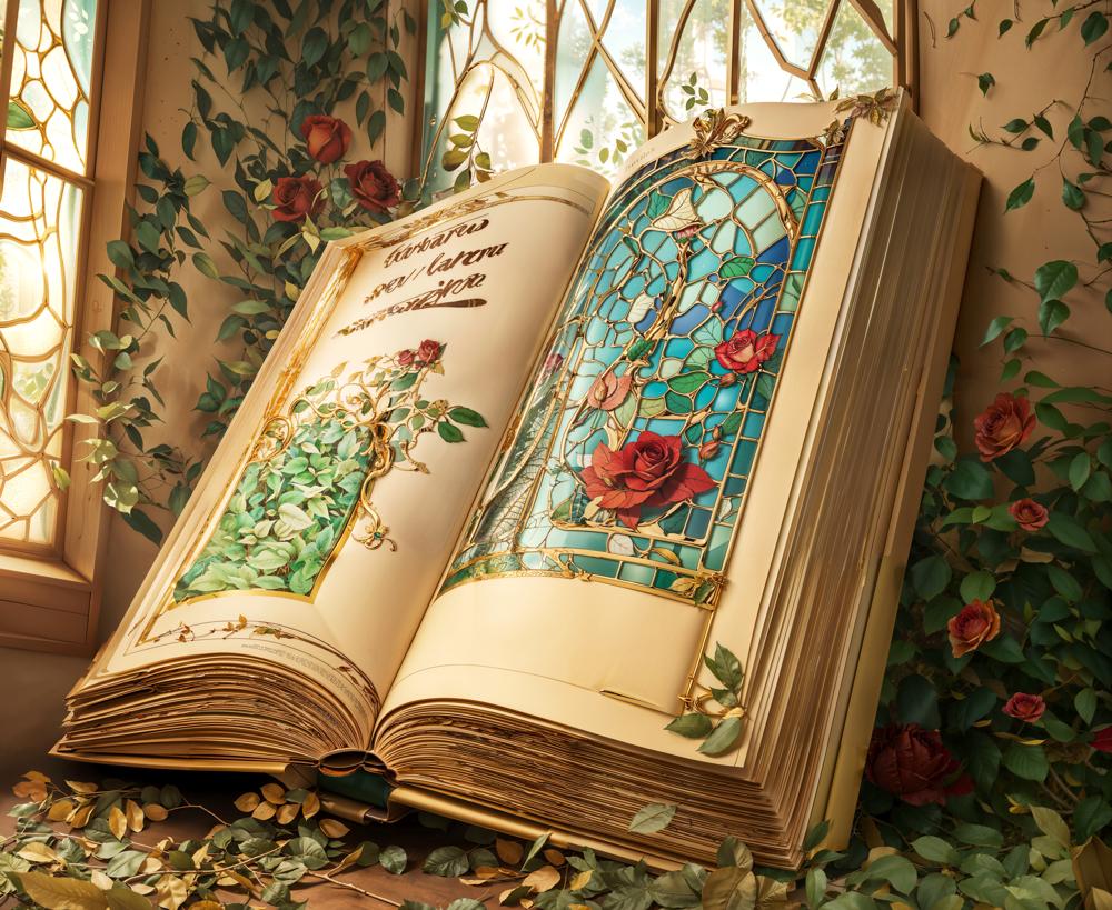 Kate Valentine Fantasy Book Roses Fleece Backdrop Designed by Chain Photography - Image 3