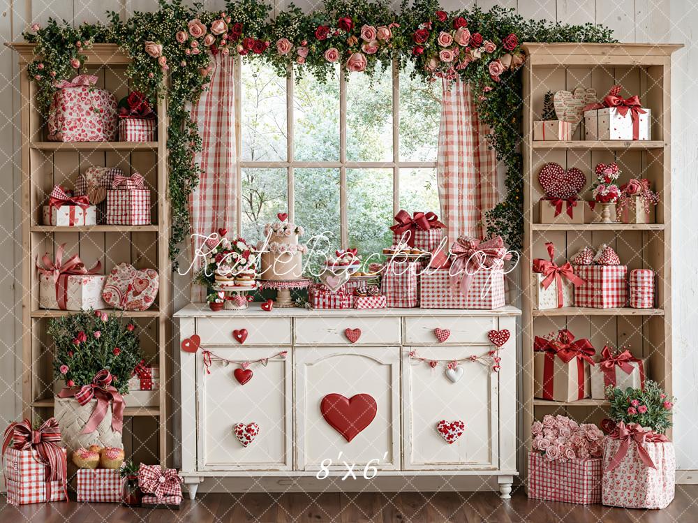 Kate Valentine Floral Gift Cabinets Backdrop Designed by Emetselch - Image 3