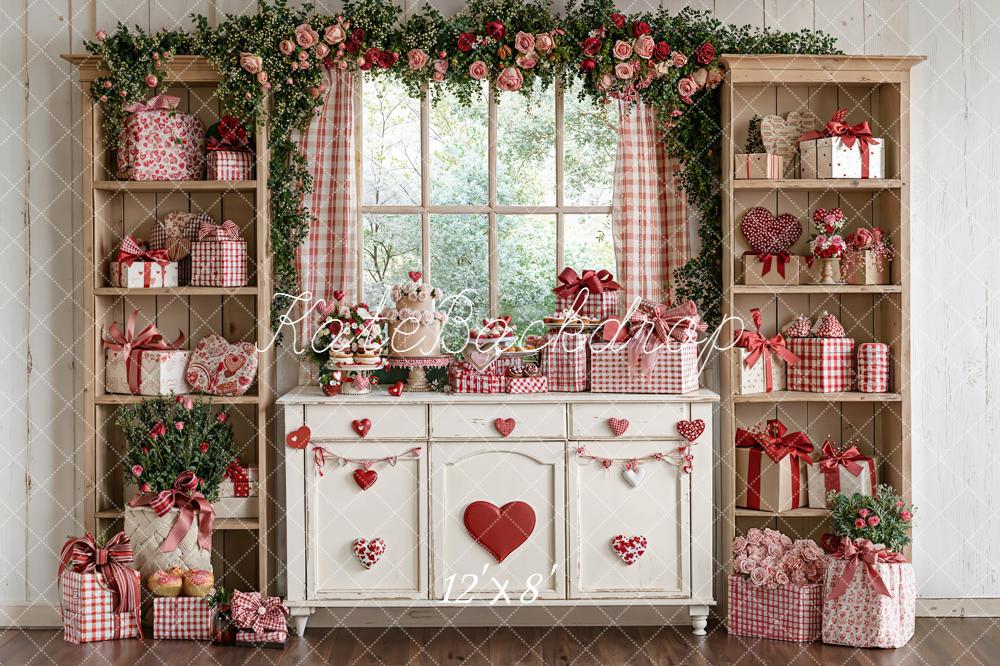 Kate Valentine Floral Gift Cabinets Backdrop Designed by Emetselch - Image 8