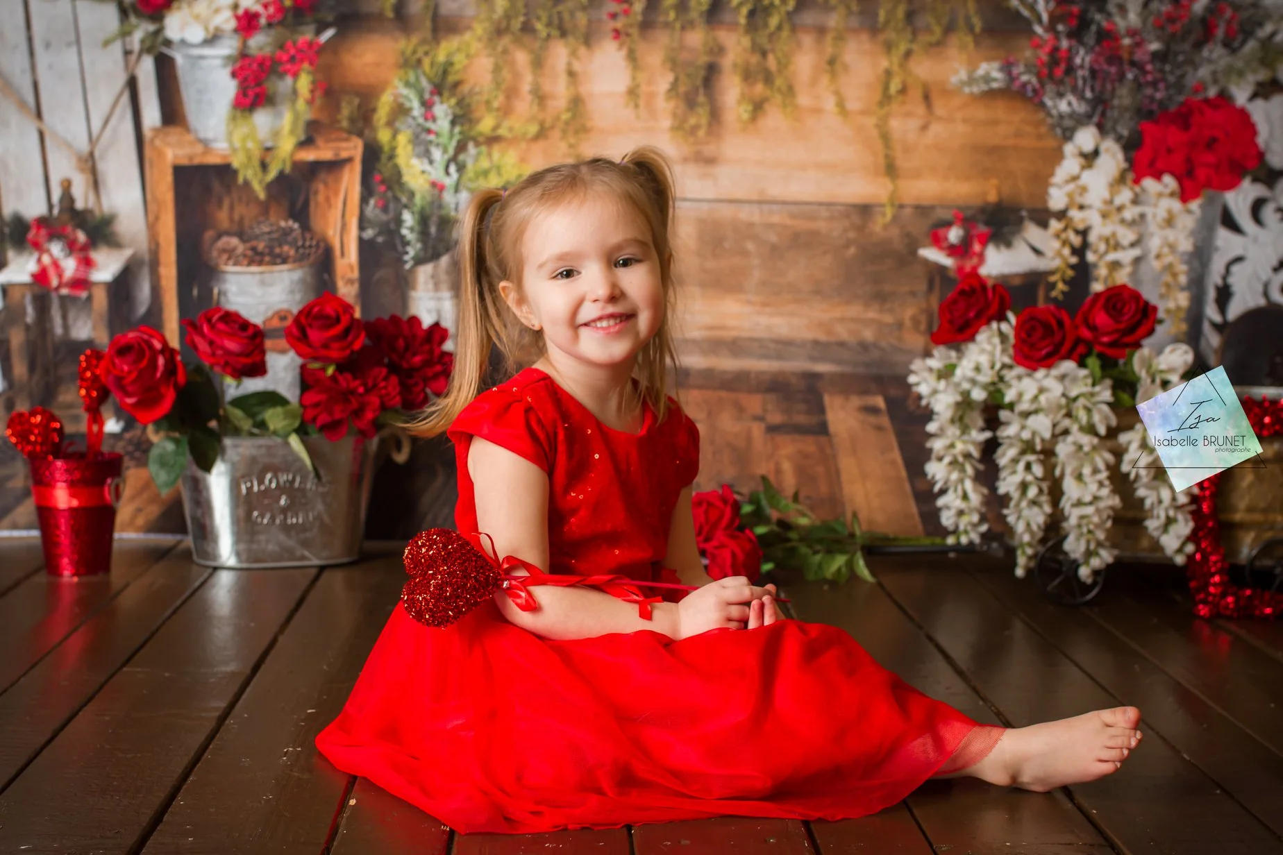 Kate Christmas Valentines Floral Rustic Backdrop Designed By Arica Kirby - Image 3