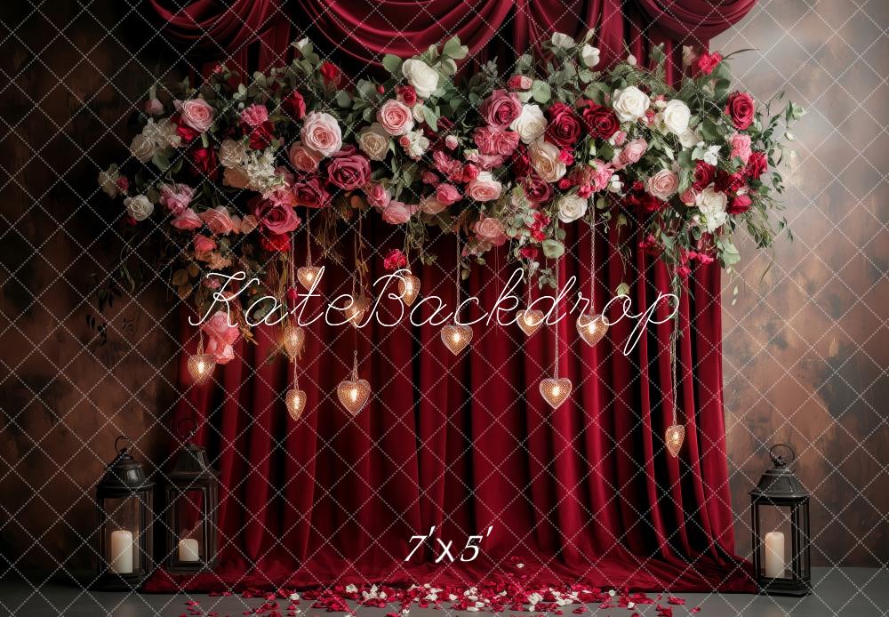 Kate Valentine Floral Wedding Roses Curtain Backdrop Designed by Patty Robert - Image 2