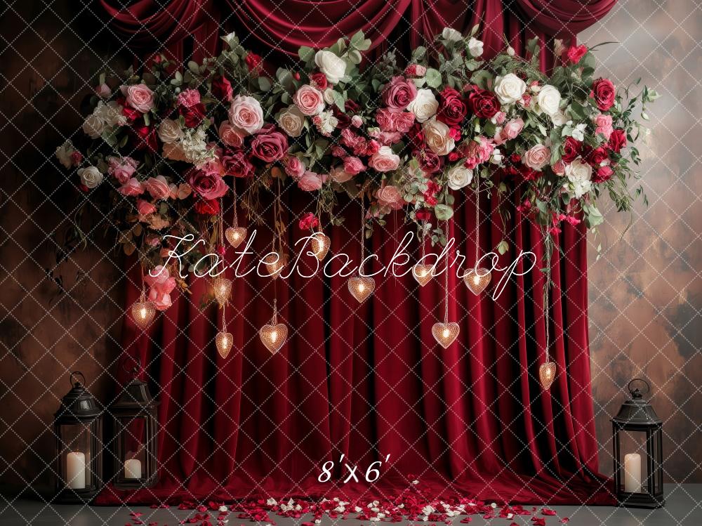 Kate Valentine Floral Wedding Roses Curtain Backdrop Designed by Patty Robert - Image 4