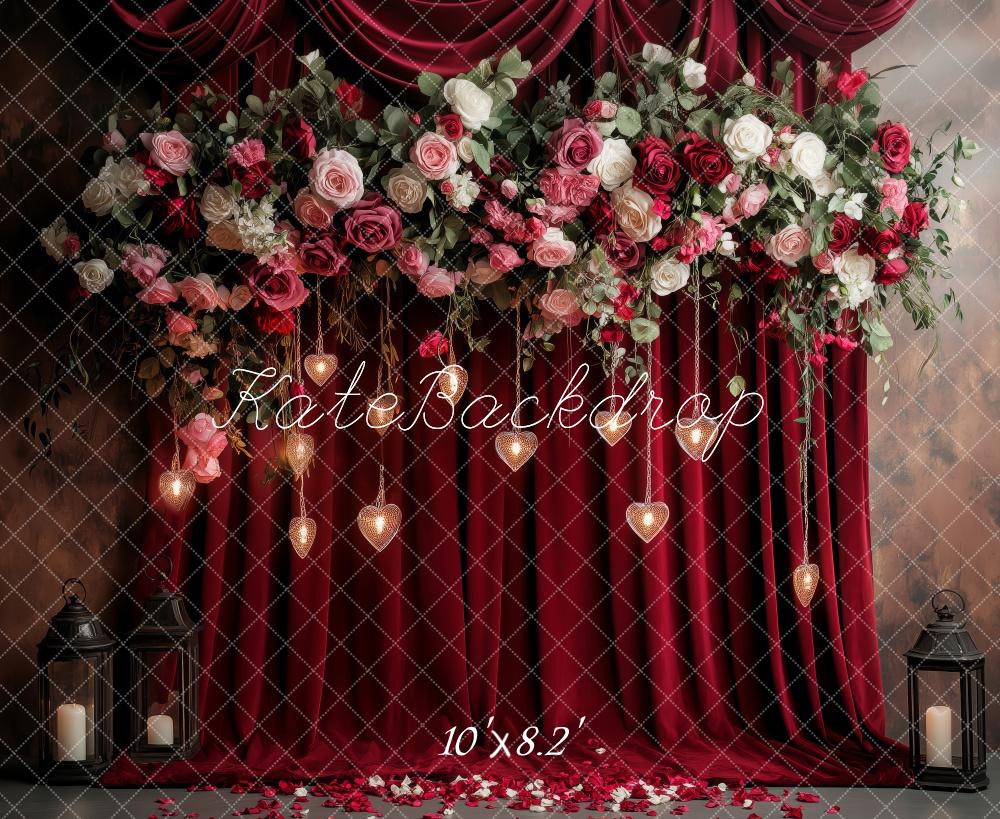 Kate Valentine Floral Wedding Roses Curtain Backdrop Designed by Patty Robert - Image 5