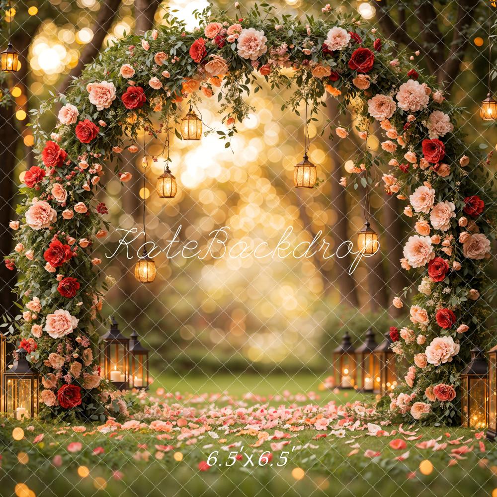 Kate Valentine Flower Arch Lantern Backdrop Designed by Emetselch - Image 5
