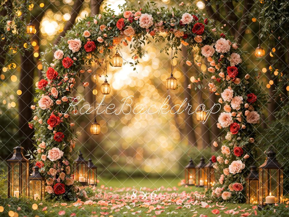 Kate Valentine Flower Arch Lantern Backdrop Designed by Emetselch - Image 6