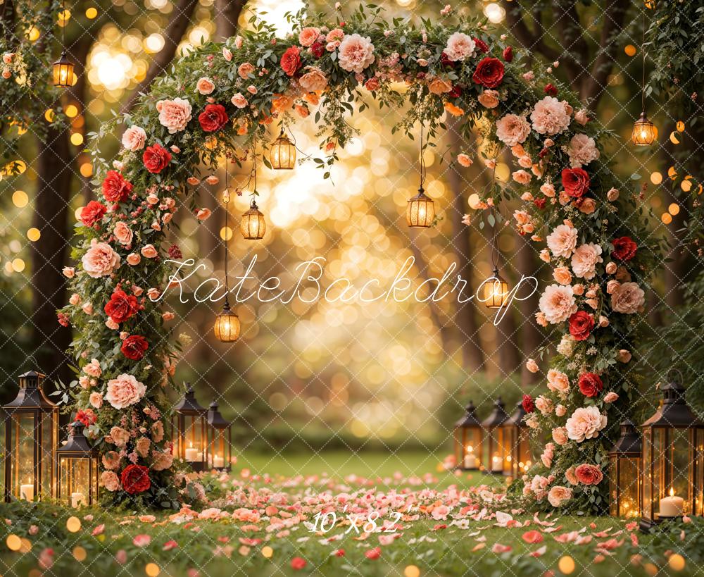 Kate Valentine Flower Arch Lantern Backdrop Designed by Emetselch - Image 8
