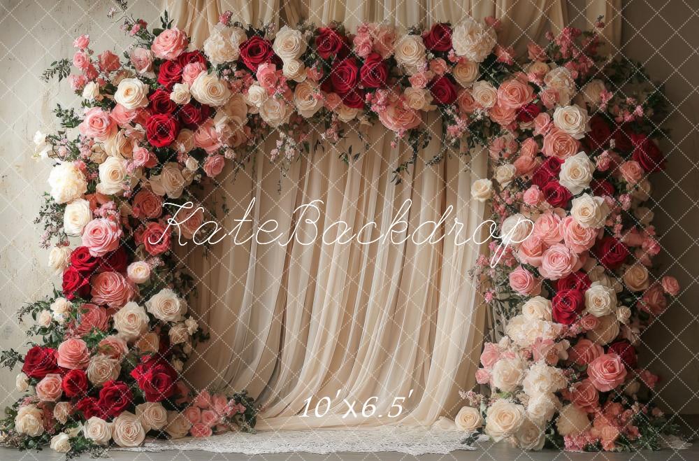 Kate Valentine Flower Arch Wedding Curtains Backdrop Designed by Mini MakeBelieve - Image 4