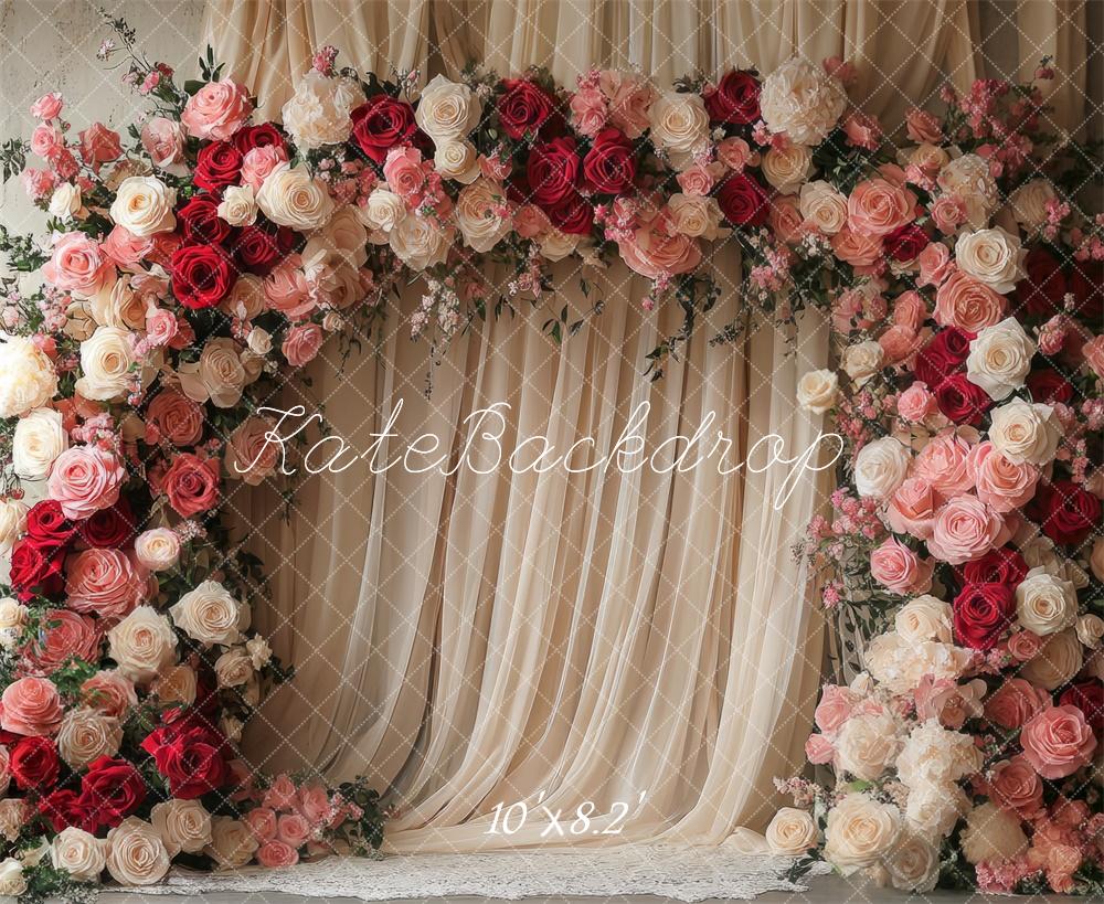 Kate Valentine Flower Arch Wedding Curtains Backdrop Designed by Mini MakeBelieve - Image 5