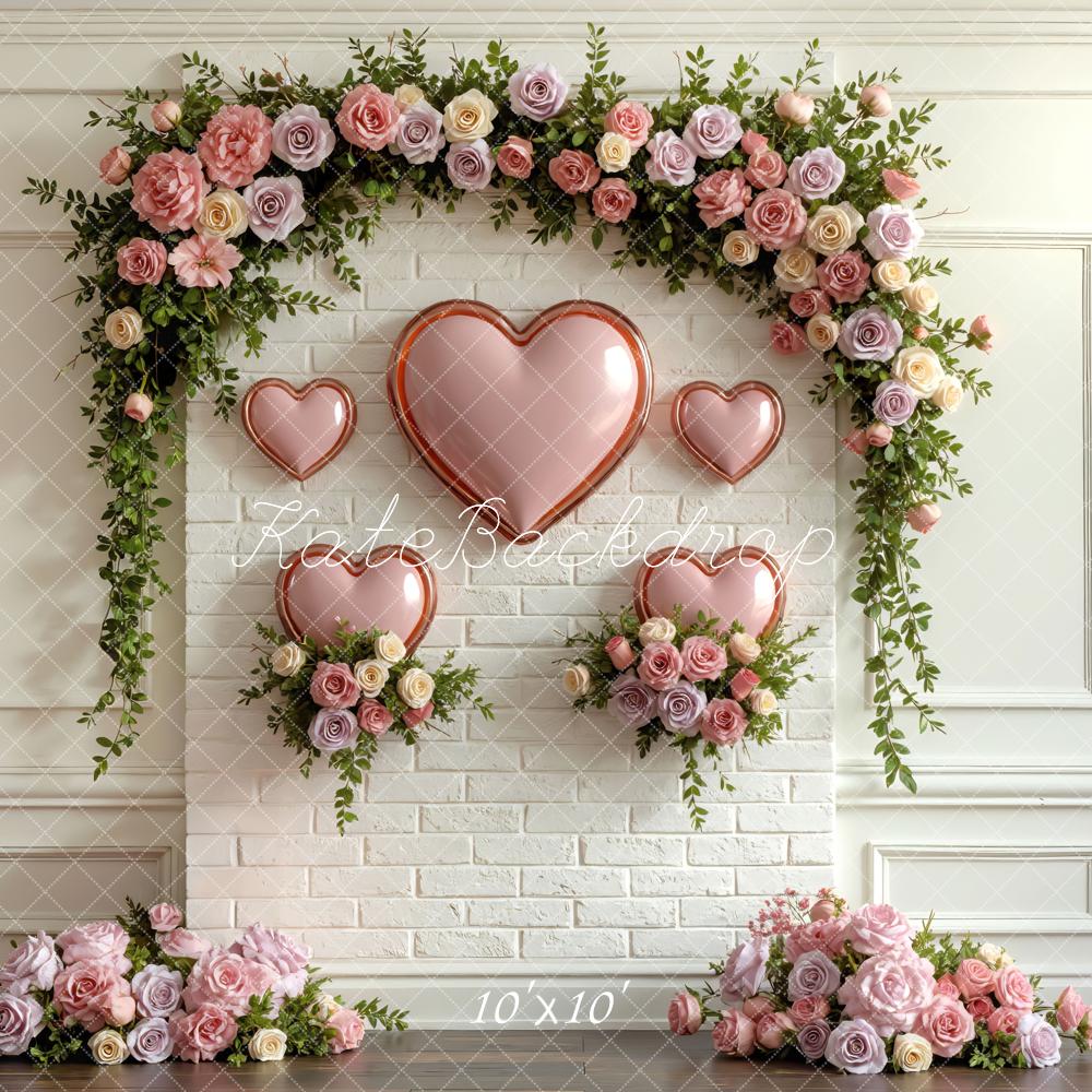 Kate Valentine Garland Heart Balloons Pink Backdrop Designed by Mini MakeBelieve - Image 7