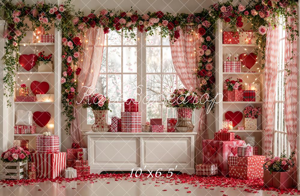 Kate Valentine Garland Hearts Presents Fleece Backdrop Designed by Emetselch - Image 2