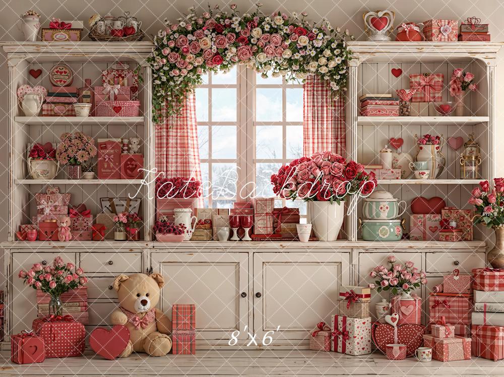 Kate Valentine Garland Gifts Teddy Bear Cabinet Backdrop Designed by Emetselch - Image 3