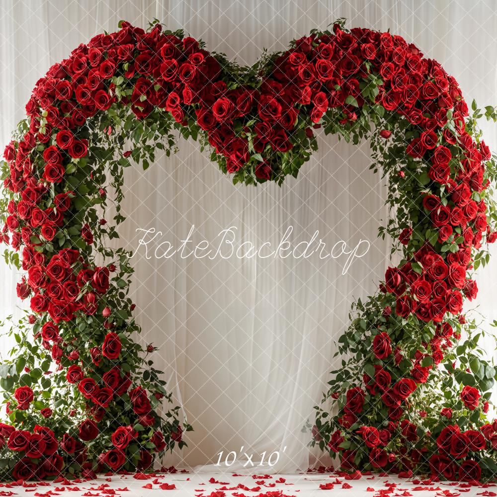 Kate Valentine Heart Arch Roses Curtain Backdrop Designed by Emetselch - Image 7