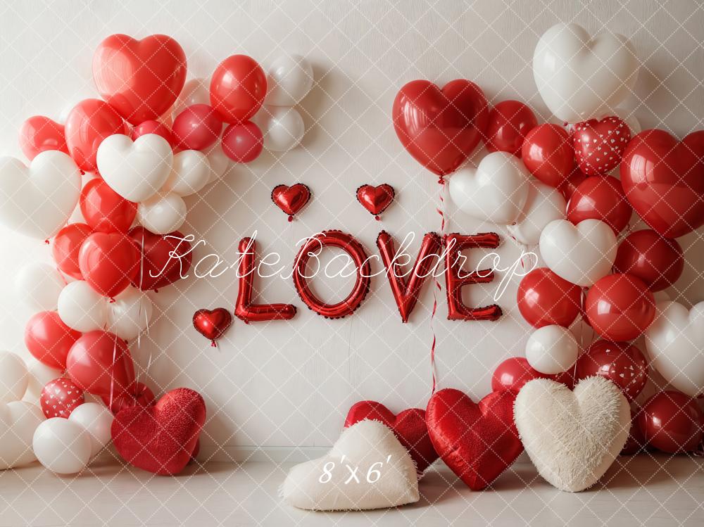 Kate Valentine Heart Balloons Love Backdrop Designed by Emetselch - Image 5