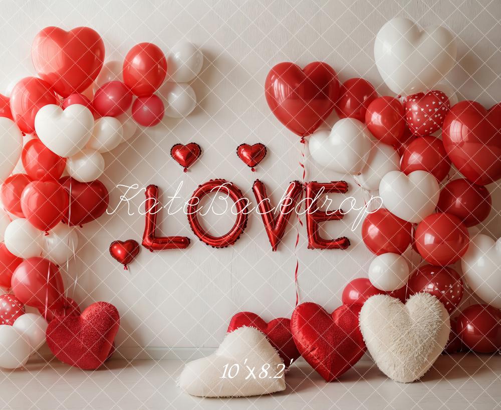 Kate Valentine Heart Balloons Love Backdrop Designed by Emetselch - Image 7