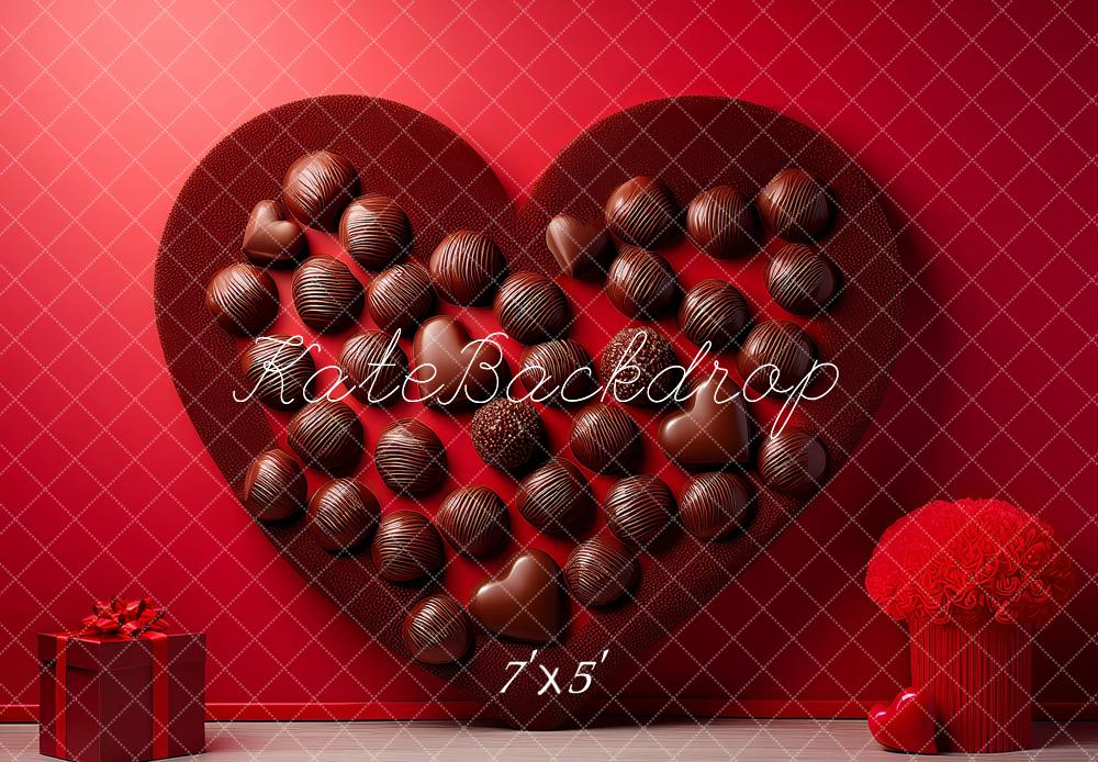 Kate Valentine Heart Chocolates Red Gift Backdrop Designed by Megan Leigh Photography