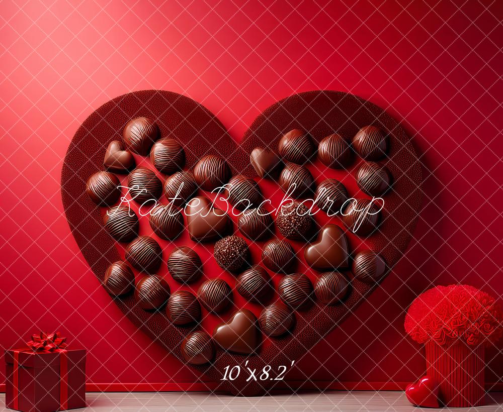 Kate Valentine Heart Chocolates Red Gift Backdrop Designed by Megan Leigh Photography - Image 6