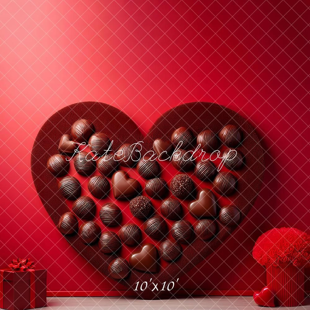 Kate Valentine Heart Chocolates Red Gift Backdrop Designed by Megan Leigh Photography - Image 7