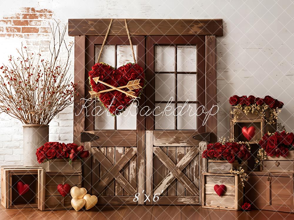 Kate Valentine Heart Crates Red Roses Backdrop Designed by Emetselch - Image 3