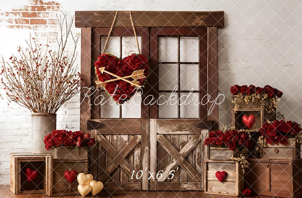 Kate Valentine Heart Crates Red Roses Backdrop Designed by Emetselch - Image 4