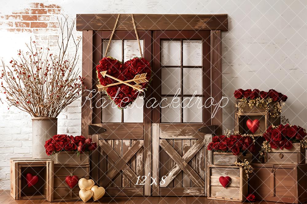 Kate Valentine Heart Crates Red Roses Backdrop Designed by Emetselch - Image 8