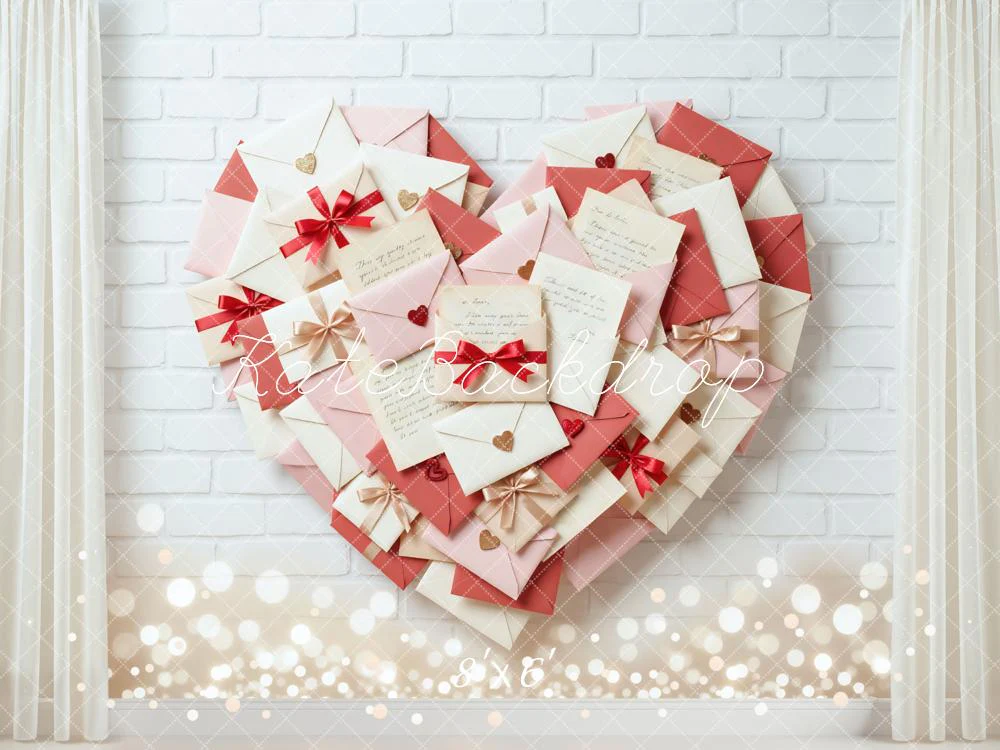 Kate Valentine Heart Envelopes White Brick Backdrop Designed by Mini MakeBelieve - Image 3