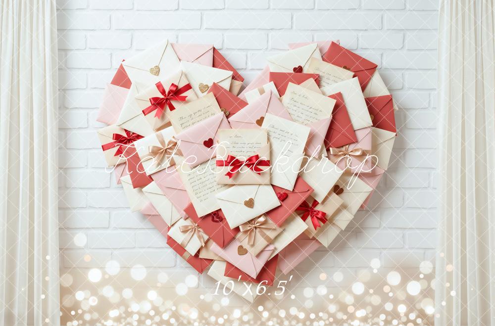 Kate Valentine Heart Envelopes White Brick Backdrop Designed by Mini MakeBelieve - Image 4