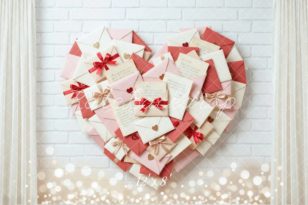 Kate Valentine Heart Envelopes White Brick Backdrop Designed by Mini MakeBelieve - Image 8
