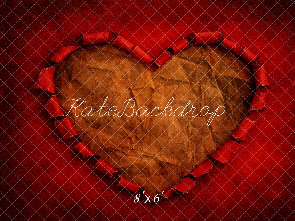 Kate Valentine Heart Paper Red Texture Backdrop Designed by Kerry Anderson - Image 3