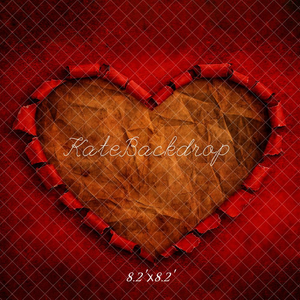 Kate Valentine Heart Paper Red Texture Backdrop Designed by Kerry Anderson - Image 5