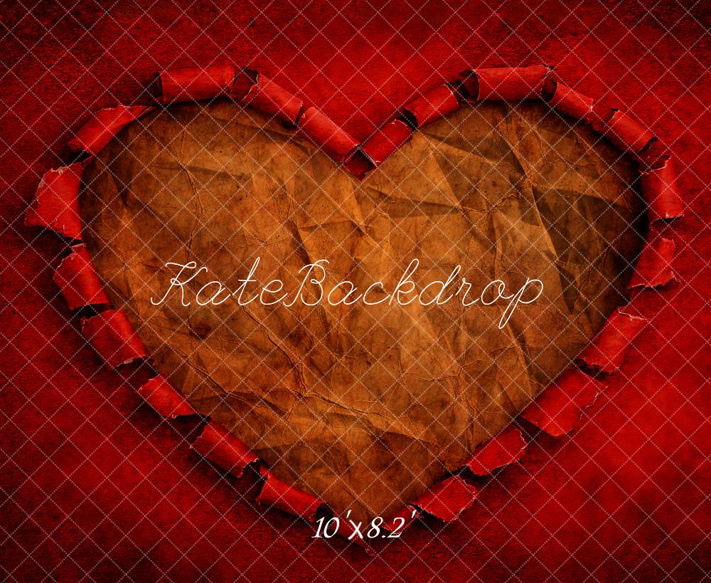 Kate Valentine Heart Paper Red Texture Backdrop Designed by Kerry Anderson - Image 6