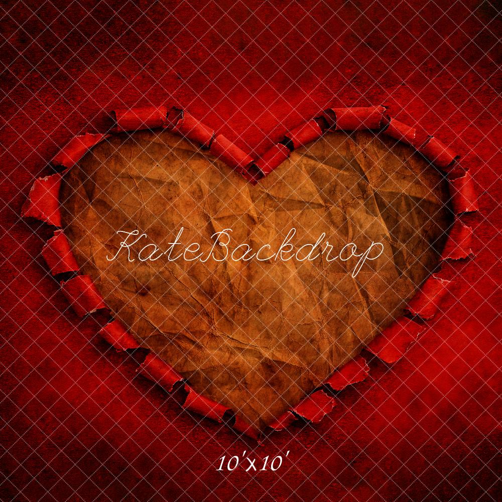 Kate Valentine Heart Paper Red Texture Backdrop Designed by Kerry Anderson - Image 7