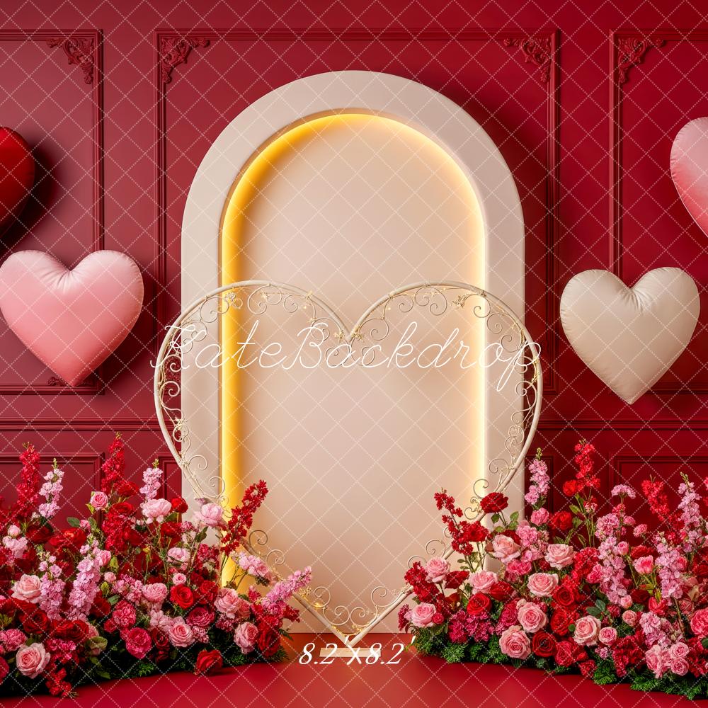 Kate Valentine Hearts Arch Red Backdrop Designed by Patty Robert - Image 5