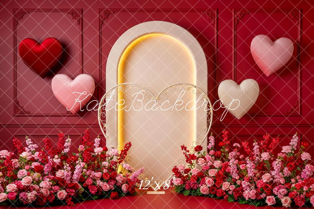 Kate Valentine Hearts Arch Red Backdrop Designed by Patty Robert - Image 8