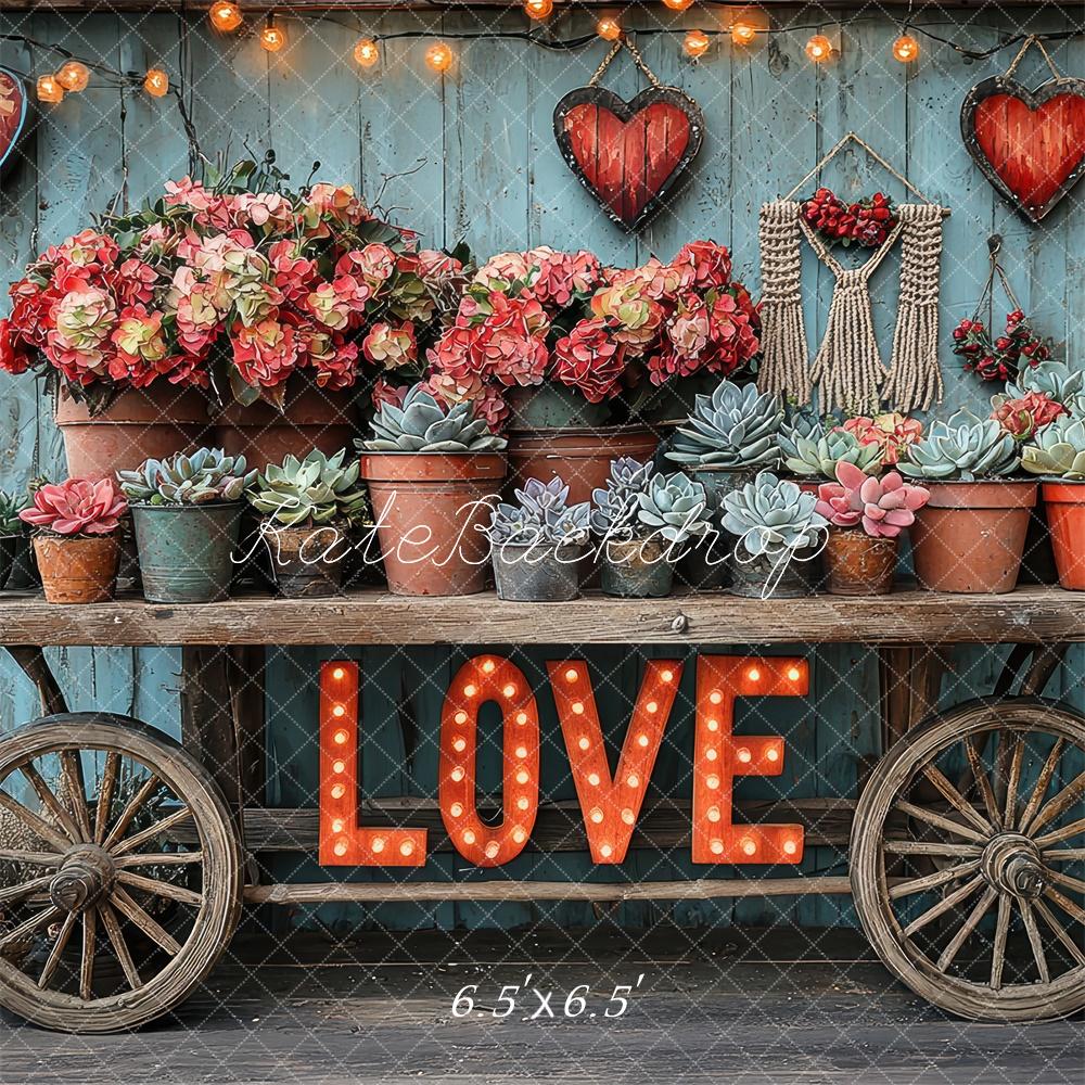 Kate Valentine Love Floral Cart Backdrop Designed by Laura Bybee - Image 2