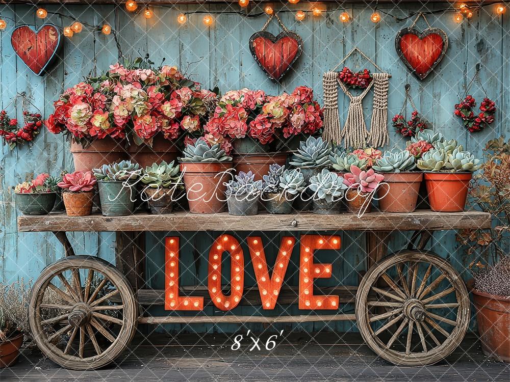 Kate Valentine Love Floral Cart Backdrop Designed by Laura Bybee - Image 3