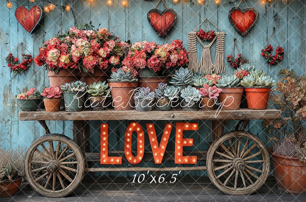 Kate Valentine Love Floral Cart Backdrop Designed by Laura Bybee - Image 4