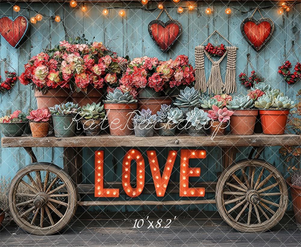 Kate Valentine Love Floral Cart Backdrop Designed by Laura Bybee - Image 5