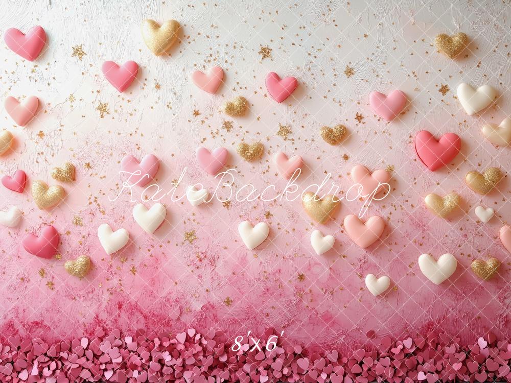Kate Valentine Pink Hearts Stars Wall Backdrop Designed by Patty Robert - Image 4