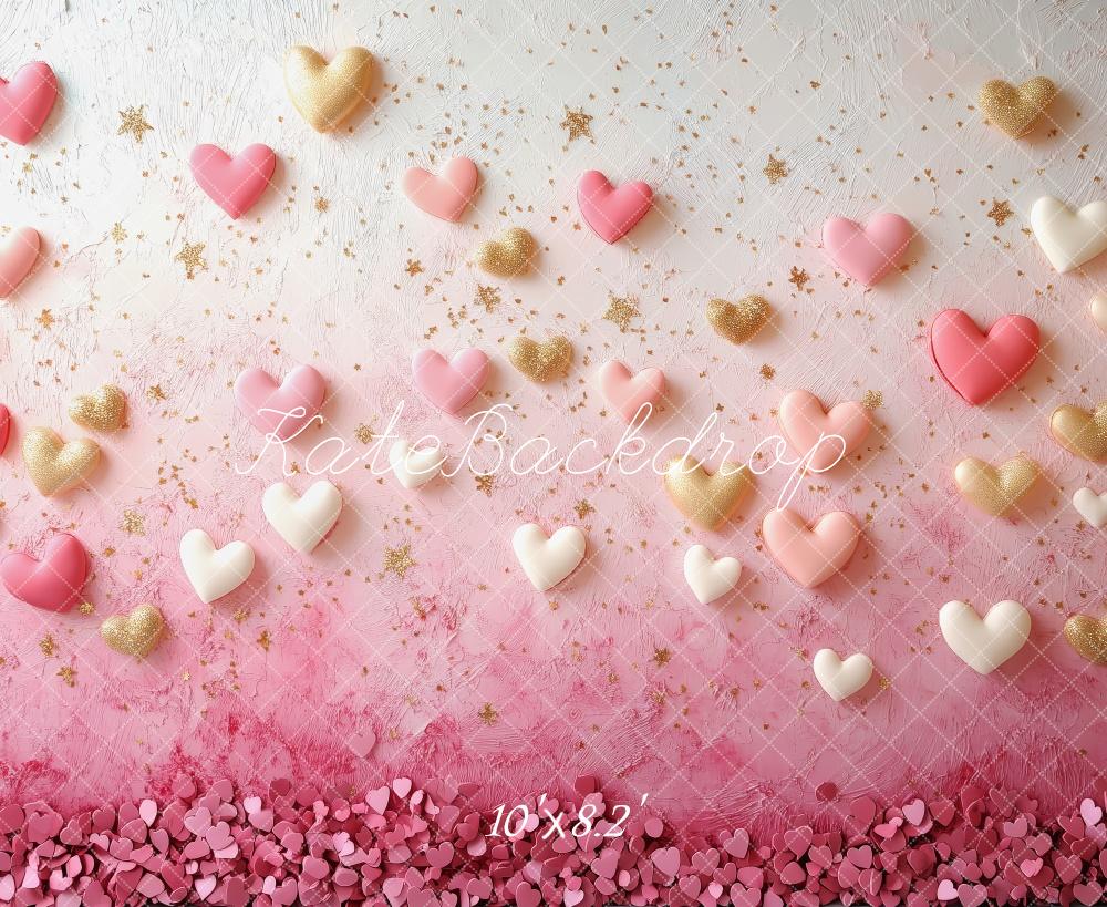 Kate Valentine Pink Hearts Stars Wall Backdrop Designed by Patty Robert - Image 5
