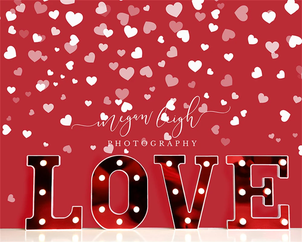 Kate Valentine Red Love Hearts Backdrop Designed by Megan Leigh Photography - Image 3