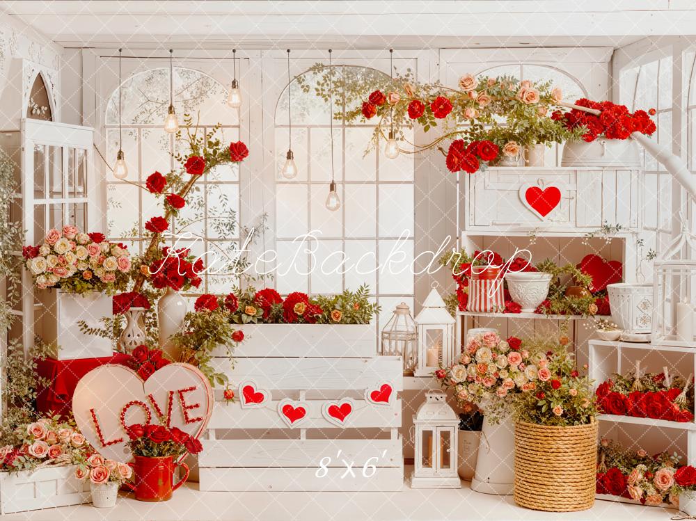 Kate Valentine Roses Heart Decorations Backdrop Designed by Emetselch - Image 3