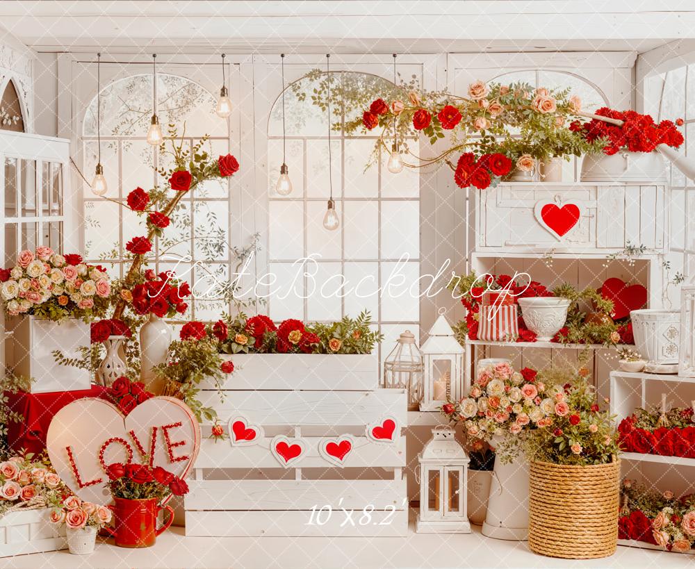 Kate Valentine Roses Heart Decorations Backdrop Designed by Emetselch - Image 6