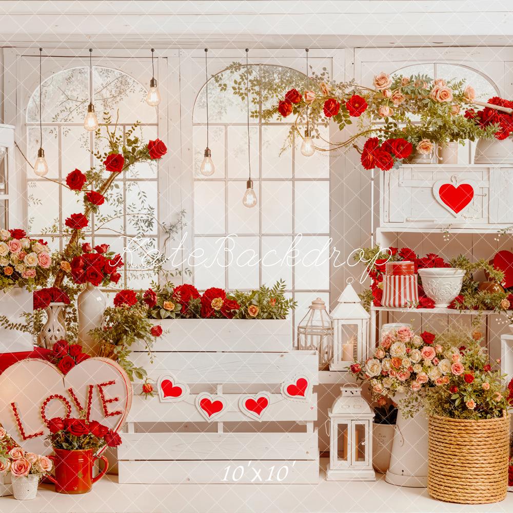 Kate Valentine Roses Heart Decorations Backdrop Designed by Emetselch - Image 7