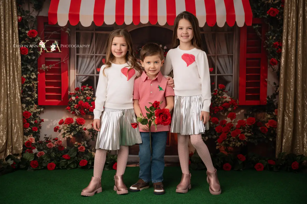 Kate Valentine Red Roses Heart Door Backdrop Designed by Emetselch - Image 4