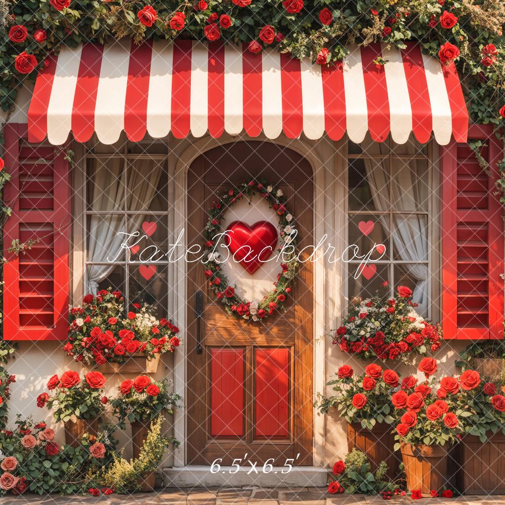 Kate Valentine Red Roses Heart Door Backdrop Designed by Emetselch - Image 5