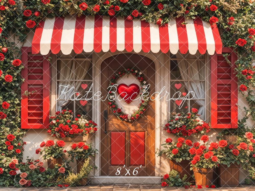 Kate Valentine Red Roses Heart Door Backdrop Designed by Emetselch - Image 6