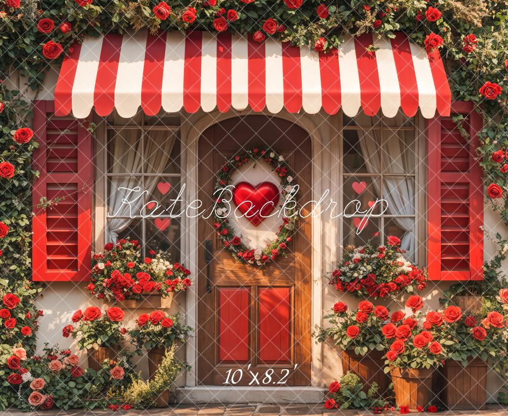 Kate Valentine Red Roses Heart Door Backdrop Designed by Emetselch - Image 8