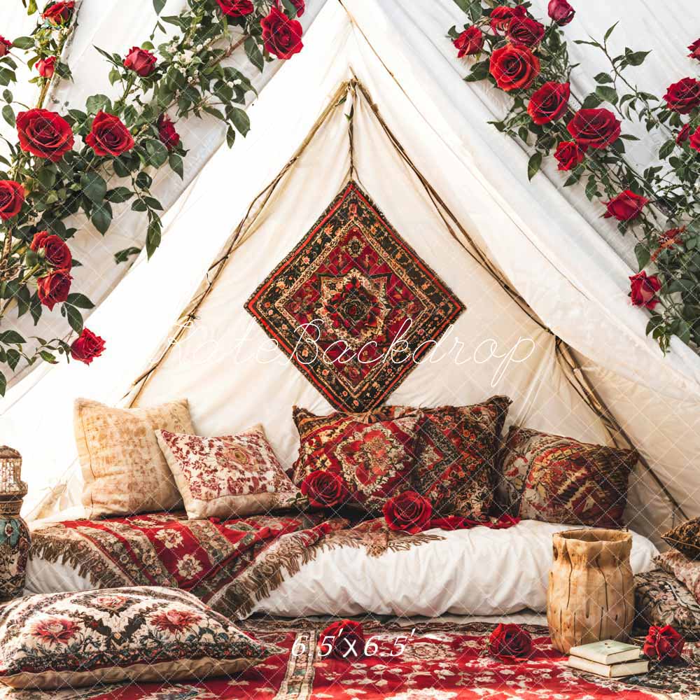 Kate Valentine Rose Bed Backdrop Designed by Emetselch - Image 2